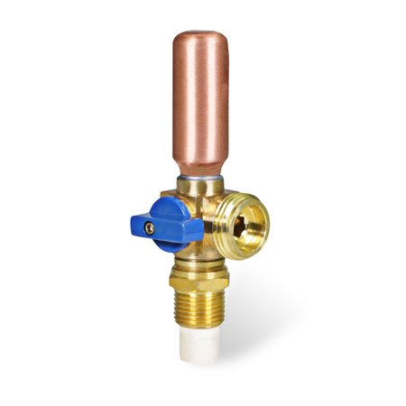 EVERFLOW Replacement Valve W/ Hammer Arrestor 1/2" CPVC/MIP Inlet x 3/4" MHT Outlet, Brass, For Cold Water 541CH